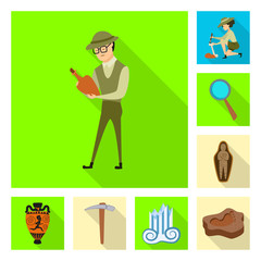 Vector design of story and items sign. Set of story and attributes  stock vector illustration.