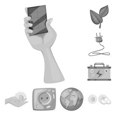 Vector design of organic  and nature icon. Collection of organic  and panel stock symbol for web.