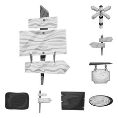 Isolated object of signboard  and wood logo. Collection of signboard  and tree   stock symbol for web.