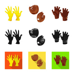 Fototapeta premium Isolated object of silhouette and safety icon. Collection of silhouette and comfort stock symbol for web.