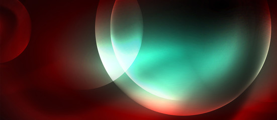 Shiny neon circles abstract background