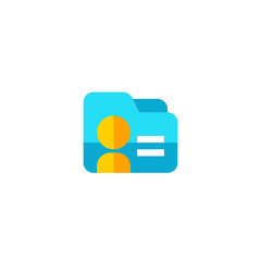 Fototapeta premium personal folder icon design. file with person vector illustration.