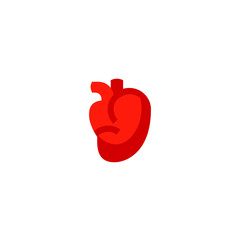 heart icon design human body blood pump organ symbol. medical healthcare vector illustration