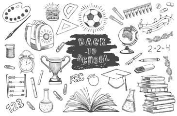 Back To School hand drawn set