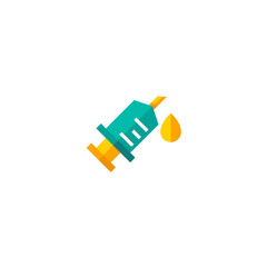 syringe icon design vaccine medicine injection symbol. medical healthcare vector illustration