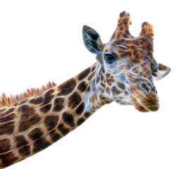 fractal Giraffe head face