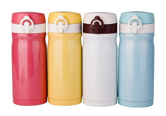 Thermos white background