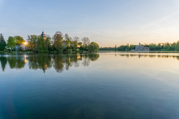 Fototapeta na wymiar Potsdam Heiliger See mit Marmorpalais im Hintergrund