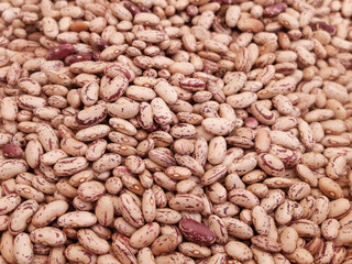 Beans at the turkish country market counter