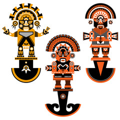Inca ceremonial knifes. Tumi.