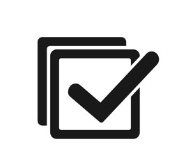 tick mark icon, checklist icon, approve sign 
