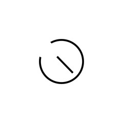 Simple clock icon with one arrow