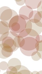 Multicolored translucent circles on a white background. 3D illustration
