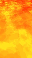 Abstract Fire Background with Flames. Wall of Fire. Glare on the water. 3D illustration