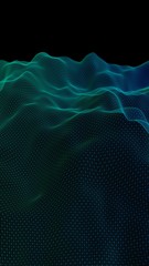 Abstract landscape background. Cyberspace purple grid. hi tech network. 3D illustration