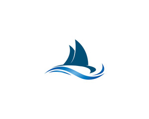 sailing logo vector icon concept