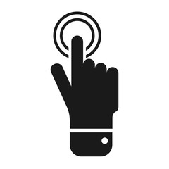 Hand cursor click symbol. Simple modern icon design illustration.