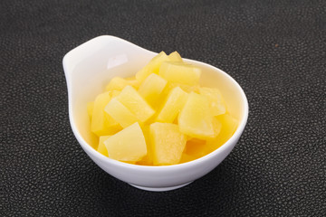 Marinated pineapple pieces