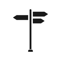 blank road sign post icon. Simple modern design illustration