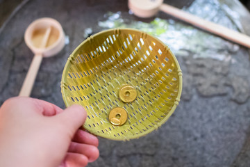東京 品川神社 銭洗い