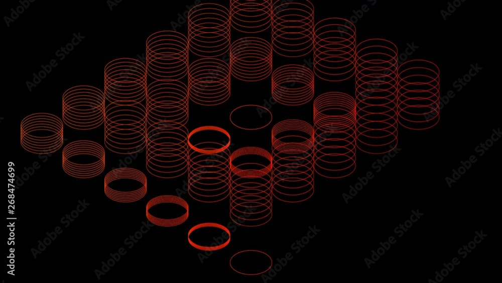 Poster abstract line 3d virtual isometric circle lighting moving, technology network digital data transfer 