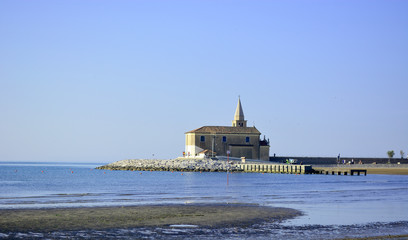 It is now autumn on the beach of Caorle, Venice, Italy