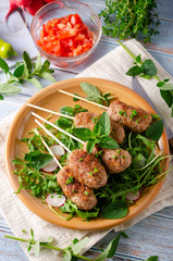 Grilled minced beef meat