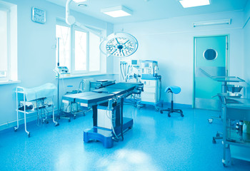 Interior of operating room in modern clinic