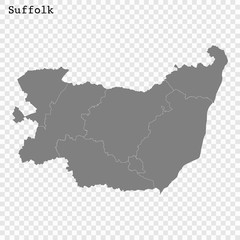 Fototapeta premium High Quality map is a county of England