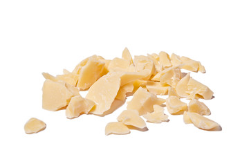 pieces of cocoa butter. ingredients for making