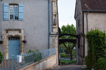 Fototapeta premium Old houses in Bourbon Lancy in Burgundy, France