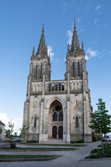 Fototapeta na wymiar Bourbon Lancy church, built in 1881, in Burgundy, France