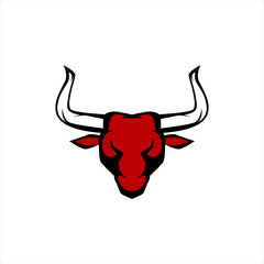 BULLS HEAD MASCOT LOGO DESIGN