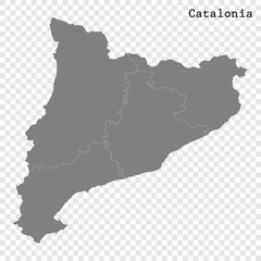 High Quality map is a state of Spain