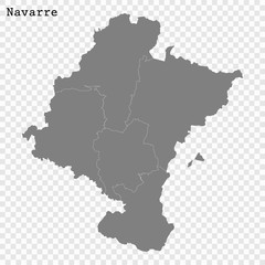 High Quality map is a state of Spain