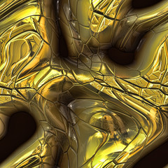 3d effekt - abstrakt Gold metallisch illustration 