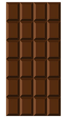 Chocolate bar isolated on the white background. Vector illustration eps 10