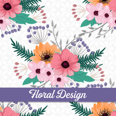 Trendy Seamless Floral Pattern in Vector illustration