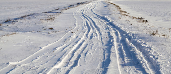 road in the snow