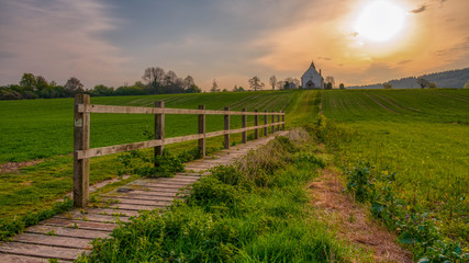St Hubert's Church at Idsworth near Finchdean in the South Downs National Park, UK|