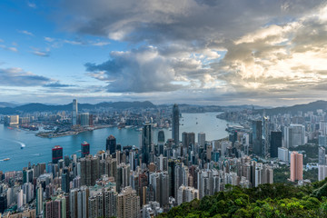 Hong Kong Victoria Harbour City Skyline