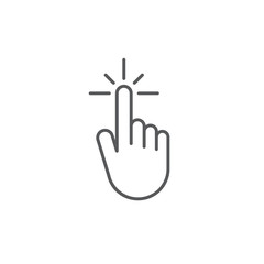 Fototapeta premium Interactive touch screen interface vector icon, isolated on white background
