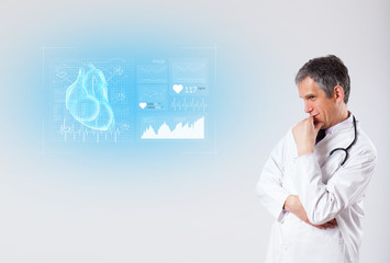 Experienced cardiologist presenting the test results
