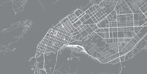 Urban vector city map of Samara, Russia