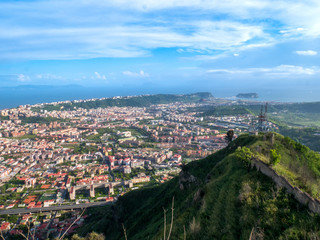 Naples, Campania, Italy: panorama of naples from the hermitage of the Camaldoli