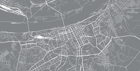 Urban vector city map of Perm, Russia