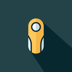 Camera flat icon - Modern camera flat sign vector - Illustration