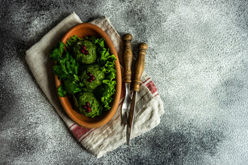 Traditional georgian dish phali