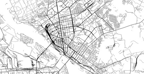 Fototapeta na wymiar Urban vector city map of novosibirsk, Russia