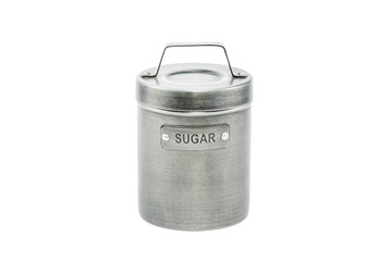 container for sugar on white